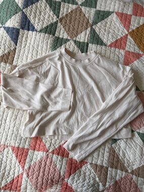 AYR Ivory Cropped Long Sleeve Top